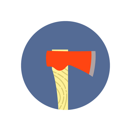 Axe flat icon with long shadow.のイラスト素材