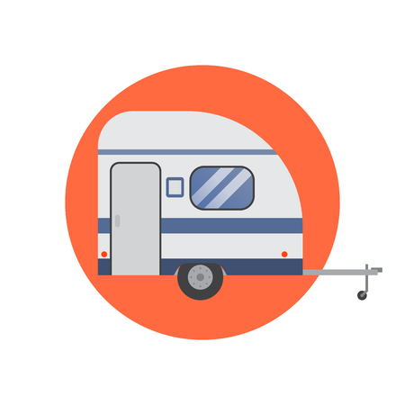 Camping trailer icon.のイラスト素材
