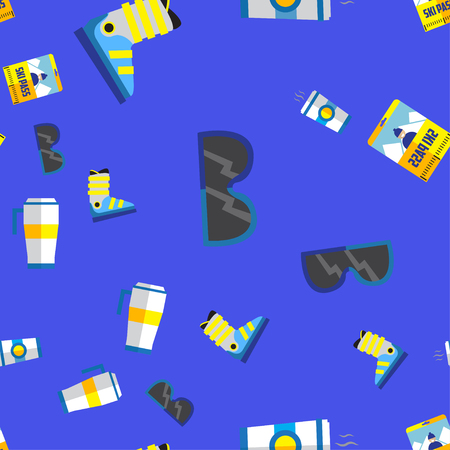 Hockey fan things seamless patternのイラスト素材