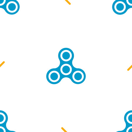 Hand Spinners icons. Seamless patternのイラスト素材