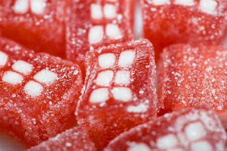 background of delicious sweet candies in sugarの写真素材