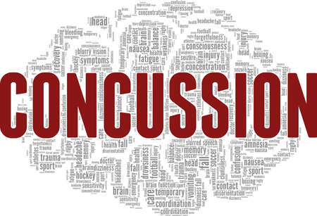Concussion vector illustration word cloud isolated on a white background.のイラスト素材