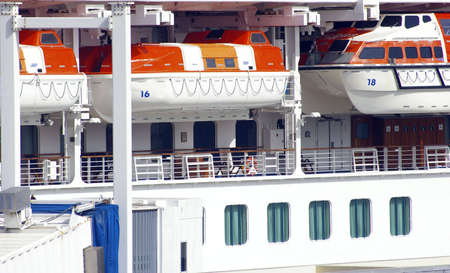 Cruise Ship Lifeboatsの写真素材