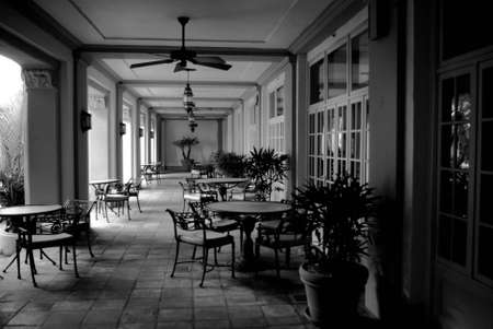 Outdoor diningの写真素材