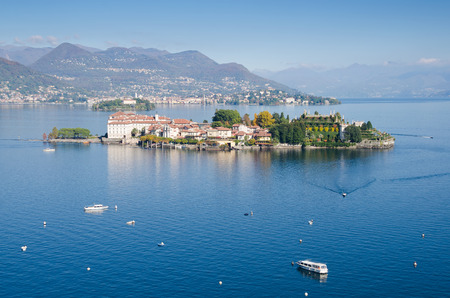ISOLA BELLA, PIEDMONT, ITALY. The Isola Bella in the autumn sunshine.のeditorial素材