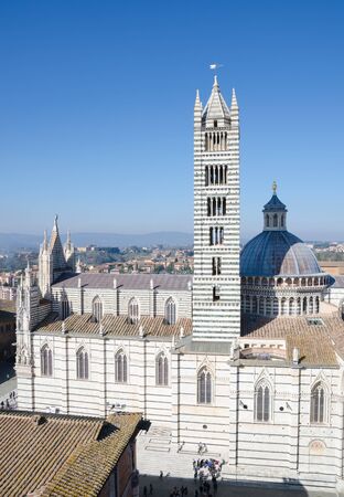 SIENA, ITALY. 15th February 2017. Siena's striking cathedral is a draw for the thousands of tourists that flock there each year.のeditorial素材