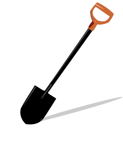 Realistic shovel - vectorのイラスト素材