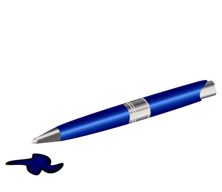 Pen and ink drops, vector iconのイラスト素材