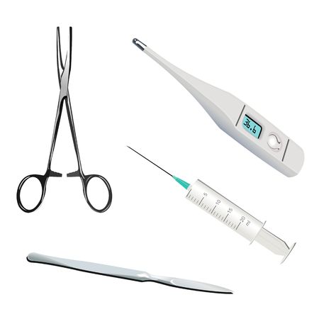 Realistic illustration of medical setのイラスト素材