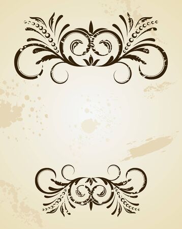 Illustration of beautiful vintage template のイラスト素材
