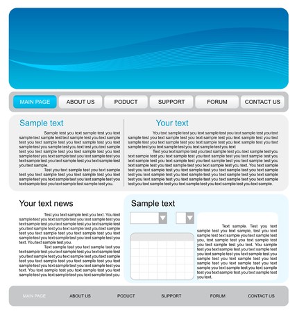 Illustration of web site templateのイラスト素材