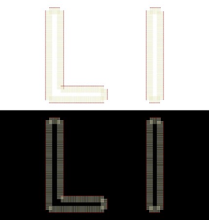 Illustration by font from matches isolated on white and black background  のイラスト素材