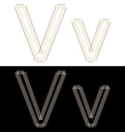 Illustration by font from matches isolated on white and black background のイラスト素材