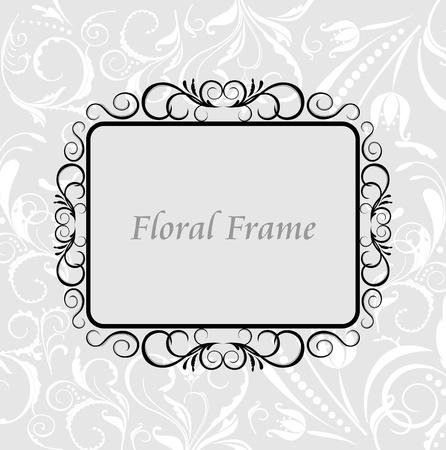 Floral frame. のイラスト素材