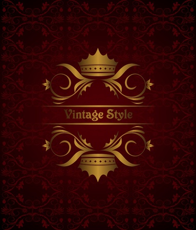 Illustration vintage background with crownのイラスト素材