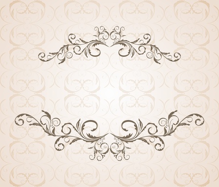 Illustration of floral greeting vintage cardのイラスト素材