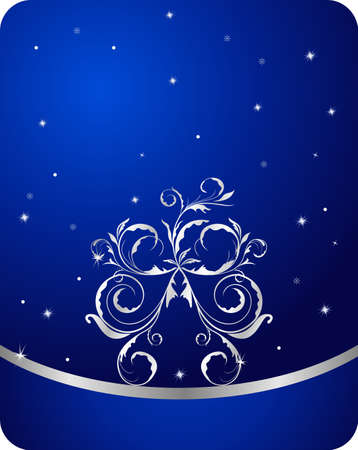 Illustration celebration card with abstract christmas floral treeのイラスト素材