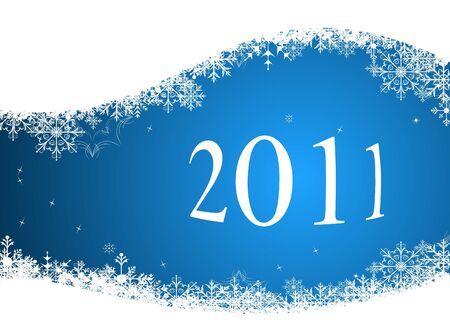 Illustration of winter background 2011のイラスト素材