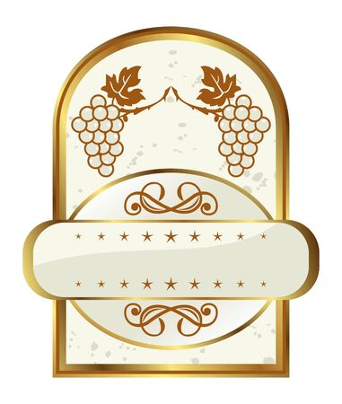 Illustration retro frame label for design packing - vectorのイラスト素材