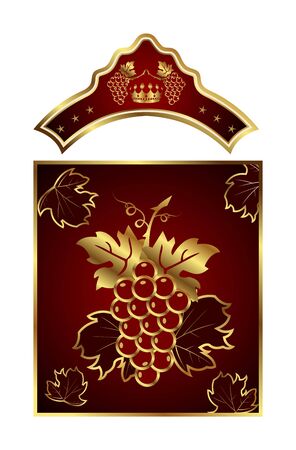 Illustration golden label for packing alcohol - vectorのイラスト素材