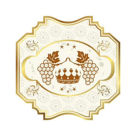 Illustration retro frame label for design packing - vectorのイラスト素材