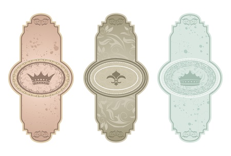 Illustration set retro vintage labels - vectorのイラスト素材