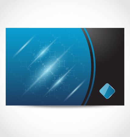 Illustration modern business card with glow isolated - vectorのイラスト素材