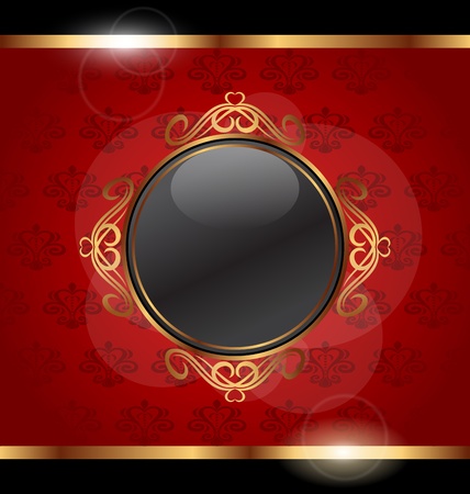 Illustration golden frame for design packing - vectorのイラスト素材