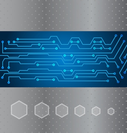 Illustration abstract technology background with circuit elements - vectorのイラスト素材