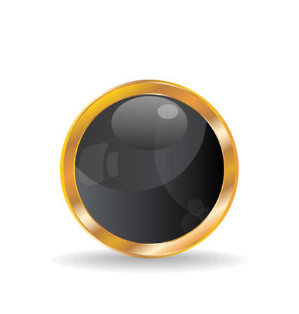 Illustration golden luxury ball isolated on white backgroundのイラスト素材