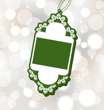 Illustration Christmas sale label on glowing background のイラスト素材