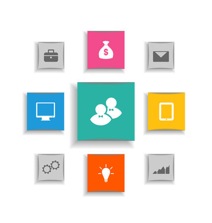 Illustration modern label with infographic elements for business strategy - vectorの写真素材