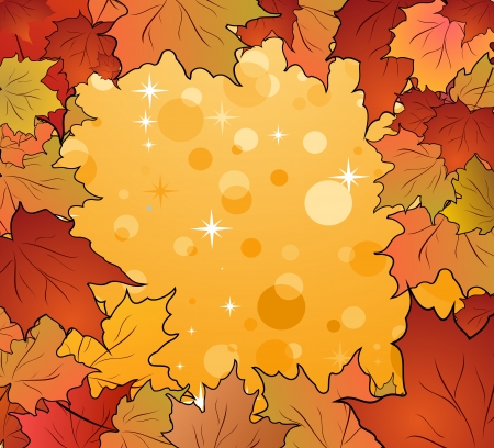 Illustration of autumn frame made in maples - vectorのイラスト素材
