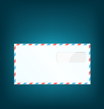 Illustration an envelope on blue background のイラスト素材