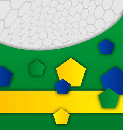 Illustration abstract brazilian background with geometric figures のイラスト素材