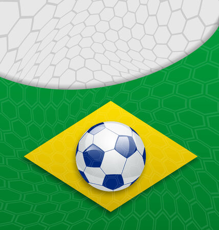 Illustration abstract brazilian background with ball のイラスト素材