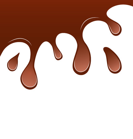 Illustration splashing chocolate background isolated on white background - vectorのイラスト素材