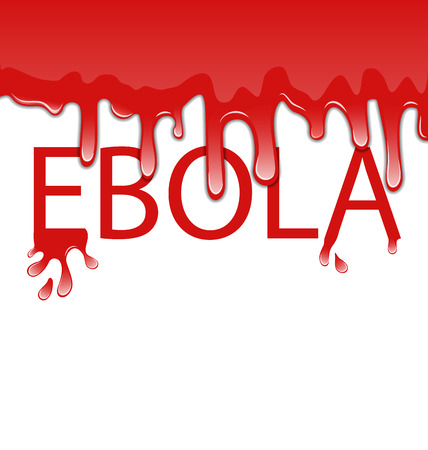 Illustration warning epidemic Ebola virus, bloody font - vectorのイラスト素材