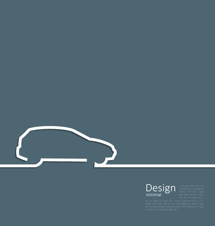 Laconic design of velocity vehicle car cleaness line flat template corparate style with space for text - vectorのイラスト素材