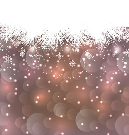 Illustration New Year background made in snowflakes, copy space for your text - vectorのイラスト素材