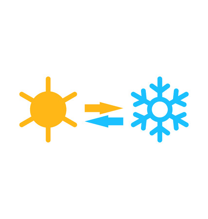 Illustration logo of symbol climate balance, isolated on white background - vectorのイラスト素材