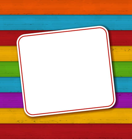 Illustration celebration card on colorful wooden background - vectorのイラスト素材