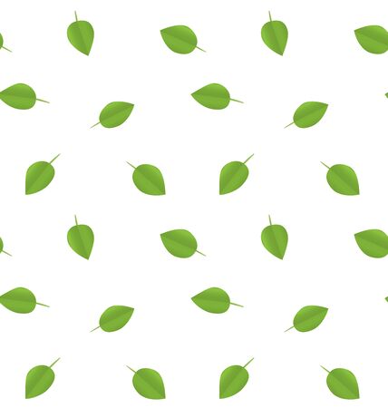 Illustration Seamless Ecology Pattern with Green Leaves - Vectorの写真素材