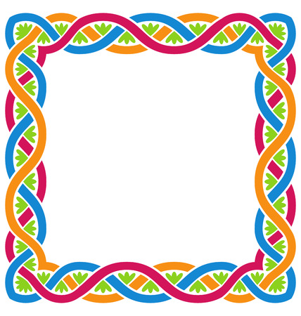 Illustration Abstract Celtic Weaving Framework, Isolated on White Background - Vectorのイラスト素材