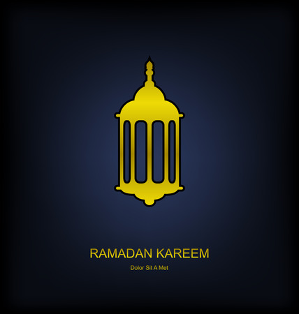 Illustration Golden Fanoos on Dark Background for Ramadan Kareem - Vectorのイラスト素材