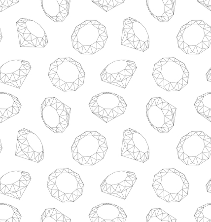 Illustration Seamless Texture of Three-dimensional Diamonds, Endless Background - Vectorのイラスト素材
