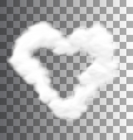 Illustration Fluffy Cloud Shape Heart Love Symbol Transparentのイラスト素材
