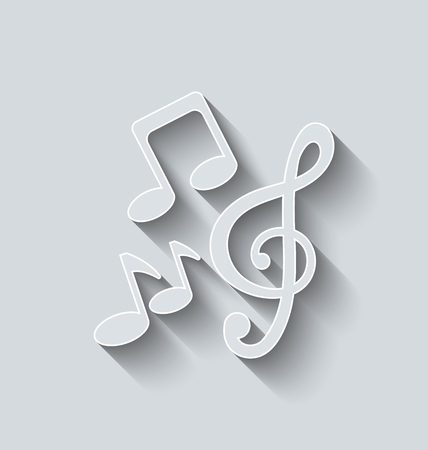 Illustration Stylish Music Iconsのイラスト素材