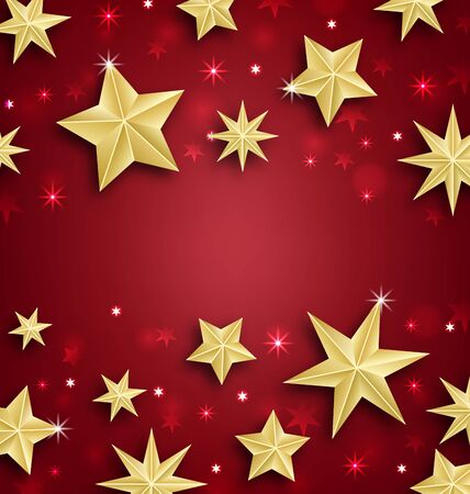 Illustration Starry Border for Merry Christmas and Happy New Year - Vectorのイラスト素材