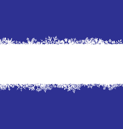 Illustration Winter Abstract Frame with Snow. Christmas Snowflake Surface - Vectorのイラスト素材